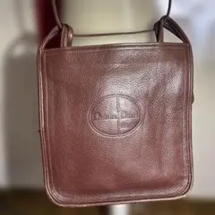 クリスチャン ダニエル 革製 2ウェイショルダーバッグ ダークブラウン