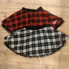 Bloc チェック柄スカート 2枚セット サイズ130
