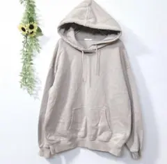 【c1722】GU ジーユー　レディース　パーカー　ベージュ　長袖　ゆったり