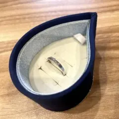 4℃ ホワイトゴールドリング　K10 13号