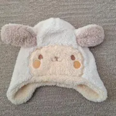 動物の耳付きベビー帽子　48～50cm