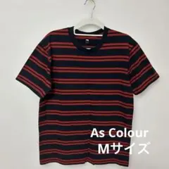 ascolour ネイビーとレッド ストライプ Tシャツ M