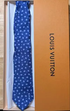 ルイヴィトン ネクタイ オレンジ モノグラム フラワー柄 シルク 伊製