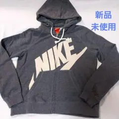 Nike 　グレー 　フルジップパーカー　ビッグロゴ　L