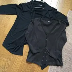SUZUTAN &UNIQLO ブラックカットソーカーディガン2枚セット