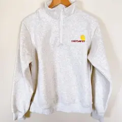 N133−3◯ Carhartt ハーフジップスウェット グレー