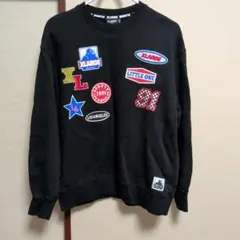 美品 XLARGE パッチワークトレーナー L ブラックのサムネイル