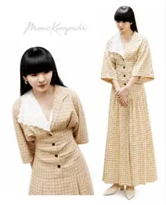 mame kurogouchi サマー チェック ワンピース ドレス　マメ mame kurogouchi サマー チェック ワンピース ドレス マメ - メルカリ