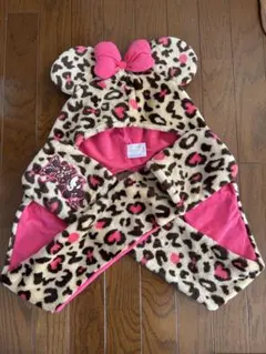 ミニーちゃん ヒョウ柄 マフラーキャップ