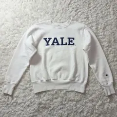 【米国製】チャンピオン リバースウィーブ イェール大学 スウェット L ホワイト