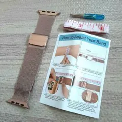 アップルウォッチ バンド ステンレス ベルト お洒落 ローズゴールド 女性