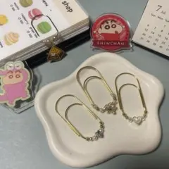 大きめ可愛い ペーパークリップ バインダー貯金 ♡セット①