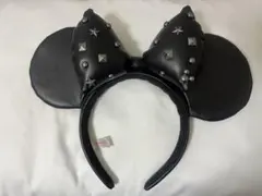 黒レザー ミニーカチューシャ