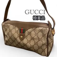 【極美品】GUCCI ショルダーバッグ GG キャンバス シェリー ゴールド金具