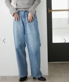 VIS ラインストーンストレートデニムのサムネイル
