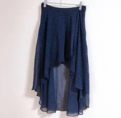 【LAGUNA MOON】（F）ドット柄フィッシュテールスカート/ラップ巻き風