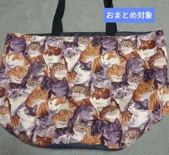 ●超ドでか●レトロ猫柄①バケツ型エコバッグ