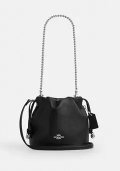 COACH フェイ ミニ ドローストリング バッグ・ルーシング　ブラック　コーチ