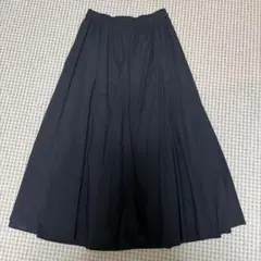 コットンボイルギャザースカート　ブラックのサムネイル