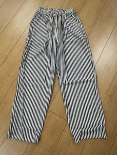 【新品未使用】ストライプ カジュアルパンツ ゴムウエスト