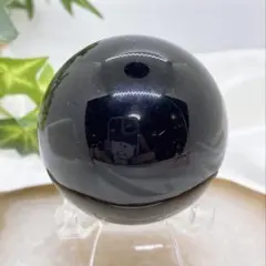 【天然石】モリオンスフィア漆黒のチベット産 52ミリ玉