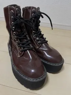 DIVIDED ブラウン 厚底ブーツ EUR 36