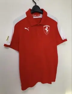 PUMA Ferrari ポロシャツ レッド ホワイト