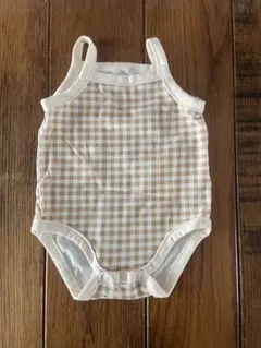 SHEIN チェック柄 花柄ロンパース 0-1ヶ月