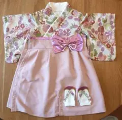 【Sweet Mommy】袴ロンパース 90 + 靴下セット　女の子