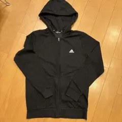 adidas 黒 ジップアップパーカー