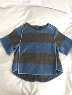 プレインピープル サークル柄刺繍 ボーダーブラウスのサムネイル