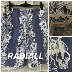 RADIALL メンズM ハーフパンツ　アロハ　ショートパンツ　髑髏　ドクロのサムネイル