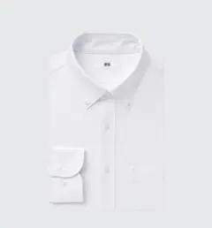 UNIQLO スーパーノンアイロンジャージースリムシャツ M 白 長袖シャツ