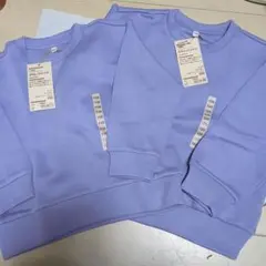 新品未使用　無印良品　スウェットシャツ　ラベンダー　110 120　セット