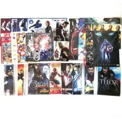 【新品未使用】MCU マーベル クリアファイル ステッカー 下敷き まとめ売り