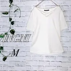 INGNI イング トップス ブラウス 半袖 クロスネック Vネック M