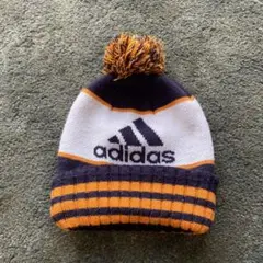 adidas ニット帽 OSFZ 黒/白/オレンジ
