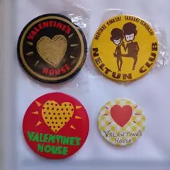 ねるとん紅鯨団　NELTUN CLUB　バレンタインハウス　缶バッジ　とんねるず