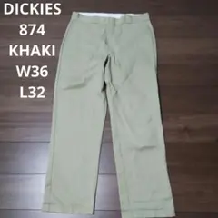 古着 dickies 874 カーキ W36 ディッキーズ ワークパンツのサムネイル