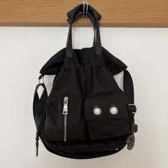 nouer ヌエール eyeバッグ 2WAY ナイロン ショルダーバッグ 黒