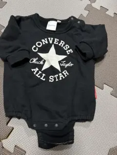CONVERSE ブラック　ロンパース　ロゴ　70