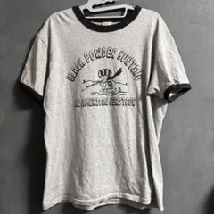 CROSS & STITCH アメカジ　グレー　リンガー　Tシャツ L