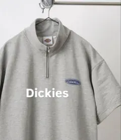 Dickies ディッキーズ 半袖ハーフジップ スウェット オーバルロゴ刺繍のサムネイル