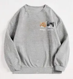 新品　ねこ　トレーナー　黒猫　ハチワレ　トラ　スウェット　裏起毛　大きいサイズ