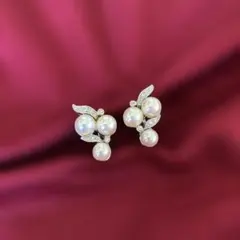 パール イヤリング スワロフスキー シルバー 上品 華やか 結婚式 フォーマル