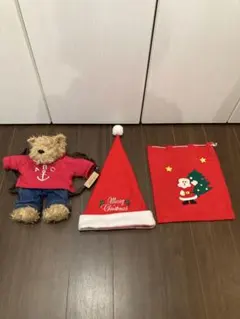 値下げ新品未使用❤️犬のリュック型 　ぬいぐるみ 優美社産業製&クリスマスハット