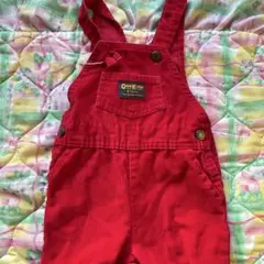 OSH KOSH 赤 コーデュロイ オーバーオール　b品