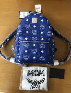 最終値下げ【MCM】正規品　美品　リュック ネイビー 2025年最新】Yahoo!オークション -mcm リュックの中古品・新品