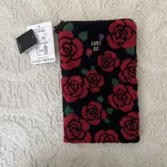 ANNA SUI バラ柄ファスナー付きタオル