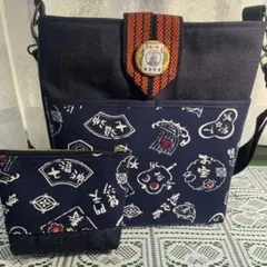 ♪ショルダーバッグ♪レトロ 商店 前掛け 昭和 和柄 ハンドメイド